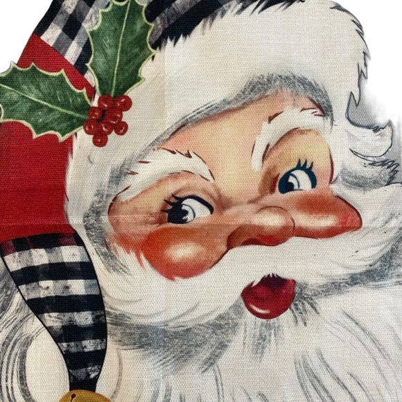 Red Christmas Pillow Covers 20x20 Set of 4 Santa Snowman Snowflake Farmhouse 176 - Picture 5 of 16